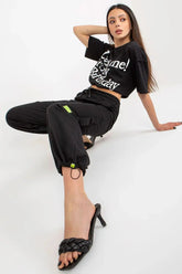 Badu Blouse and Pants Tracksuit Set  Adomoo